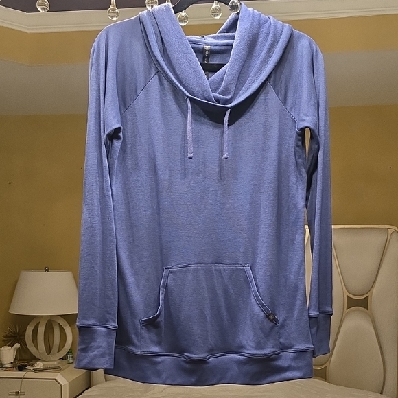 GAIAM Women's Relaxed Cowl Neck Sweatshirt in Purple - Picture 1 of 13